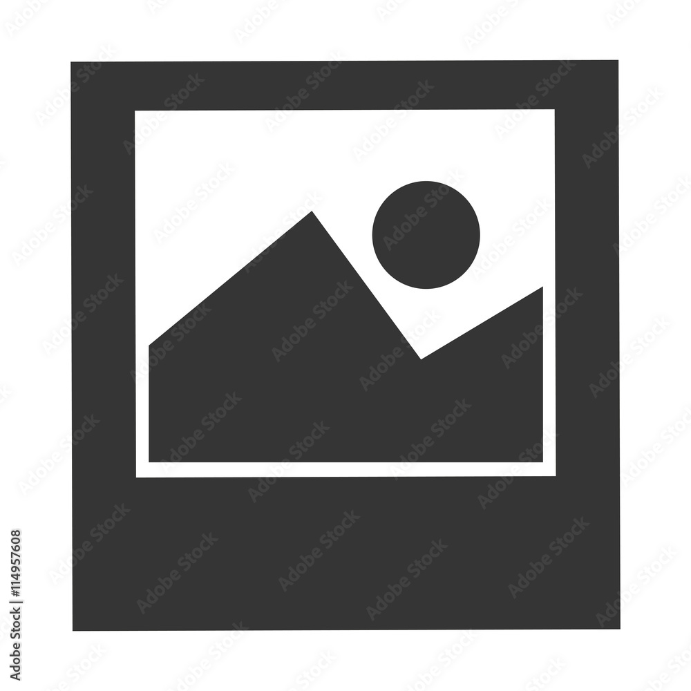 black and white photo landscape over isolated background, vector illustration black and white photo landscape over isolated background, vector illustration