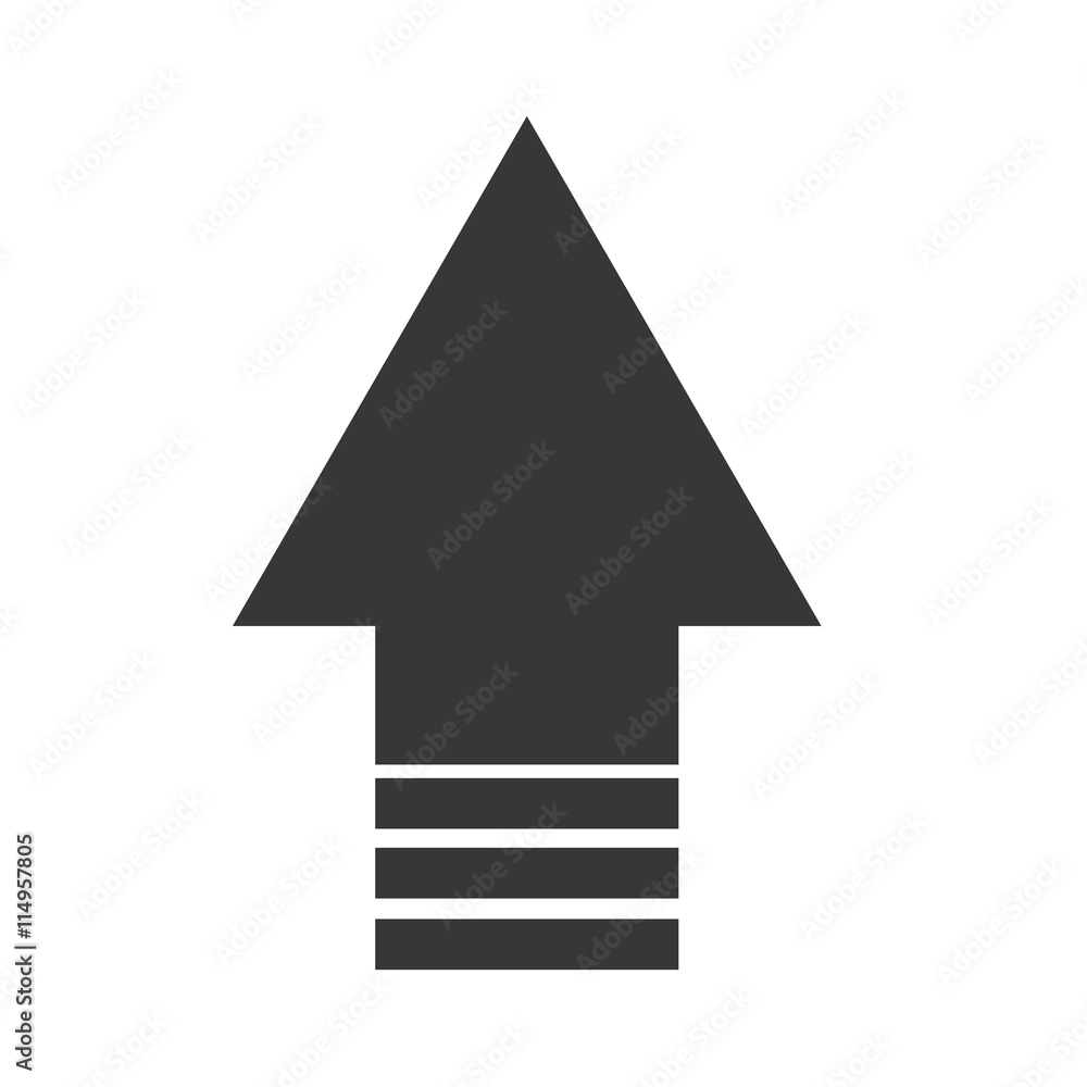 Arrow up in gray and white design, vector illustration eps10 Arrow up in gray and white design, vector illustration eps10