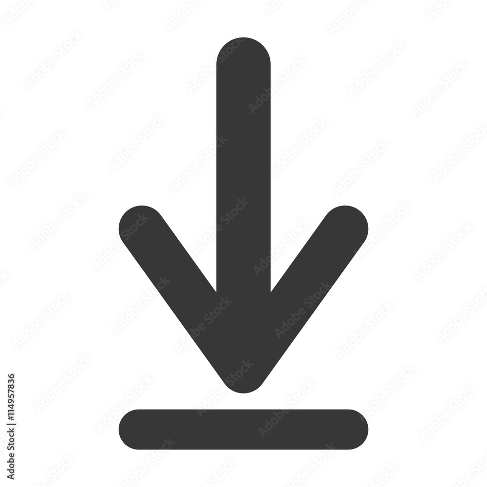 Download icon or arrow down in black and white, vector illustration eps10. Download icon or arrow down in black and white, vector illustration eps10.