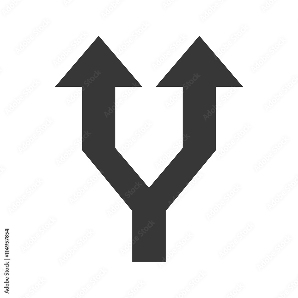 Arrows up with two differents ways,black and white colors, vector illustration eps10. Arrows up with two differents ways,black and white colors, vector illustration eps10.
