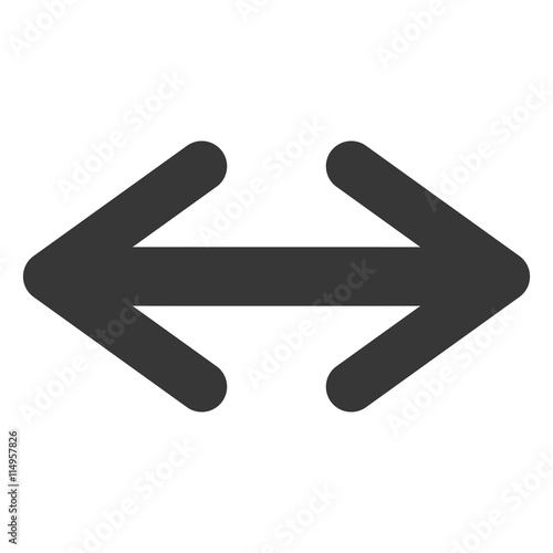 Bidirectional arrow left and right with black and white colors, vector illustration eps10.