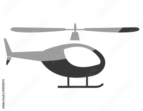 Helicopter icon isolated on white background, vector illustration.