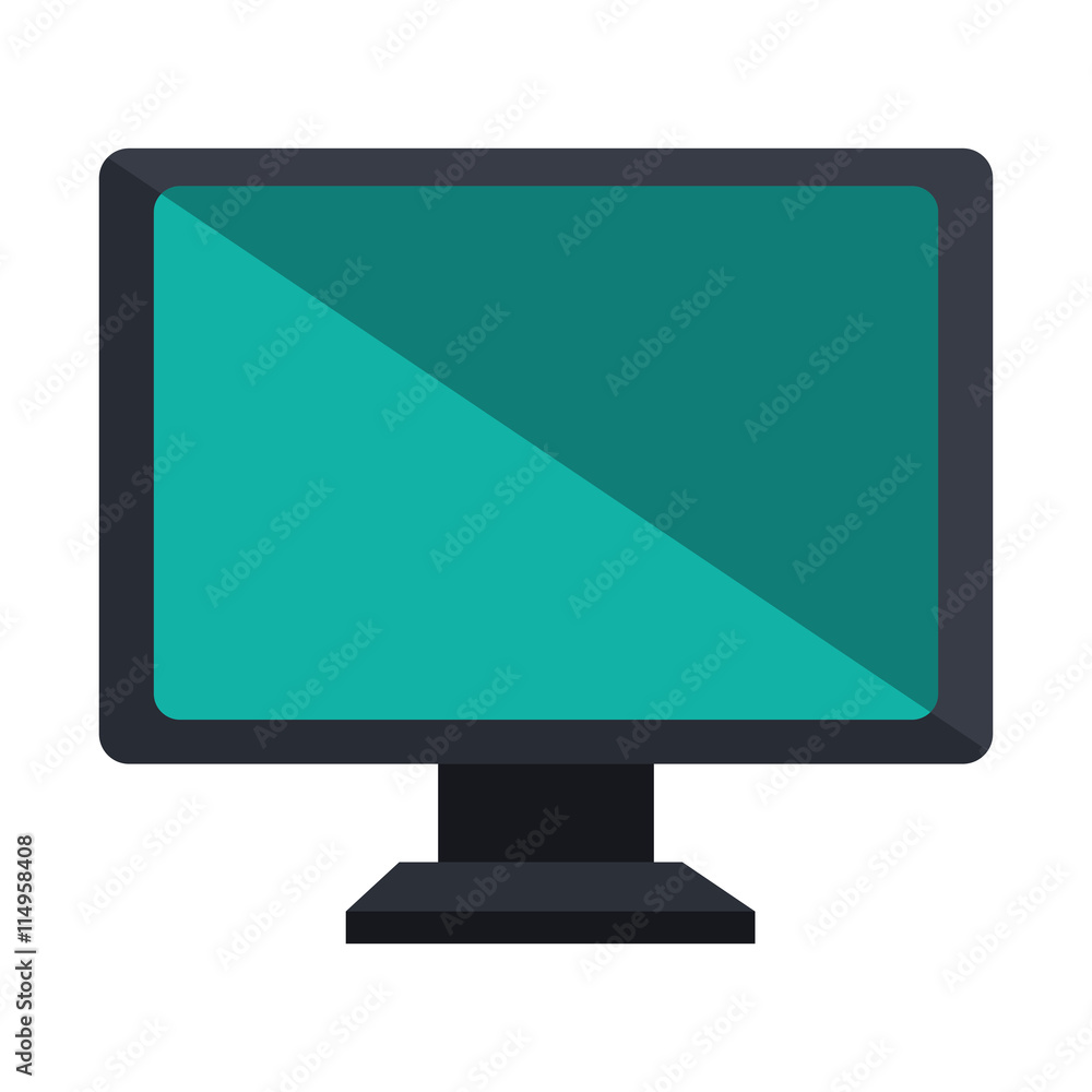 TV or computer screen device isolated icon, vector illustration. TV or computer screen device isolated icon, vector illustration.