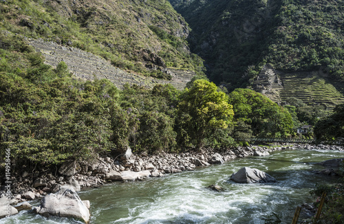 Aguas Calientes, the town at the foot of Machu Picchu photo