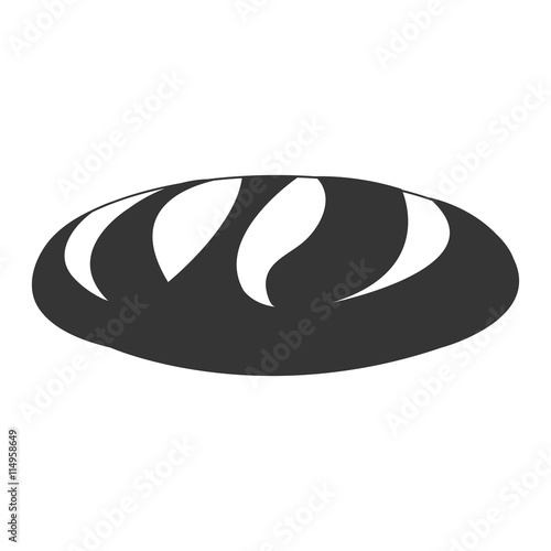 Fresh bread isolated icon on white background, vector illustration.