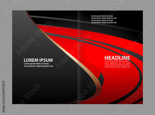 Vector empty brochure template design elements
