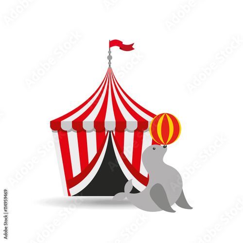 circus animal isolated icon design