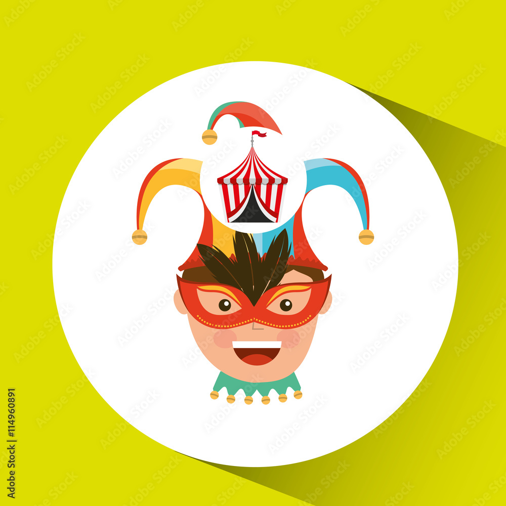 Fototapeta premium circus juggler isolated icon design
