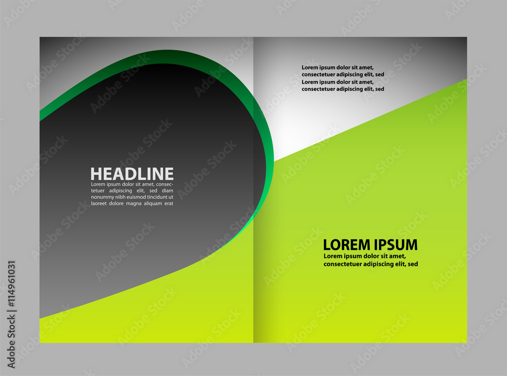 Naklejka premium Brochure folder leaflet