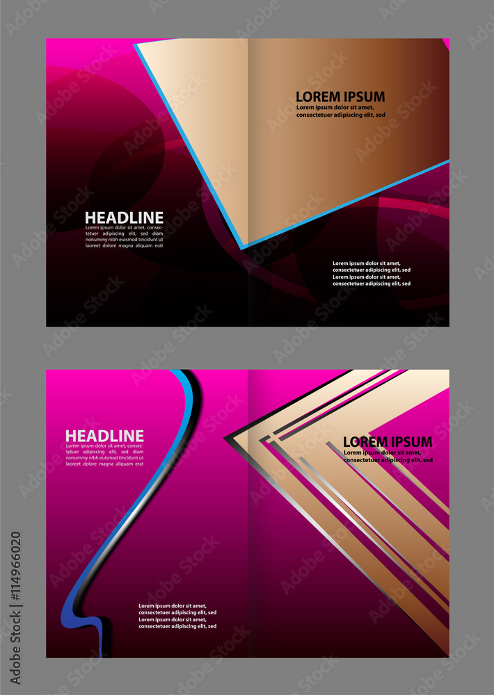 Fototapeta premium Vector empty brochure template design elements