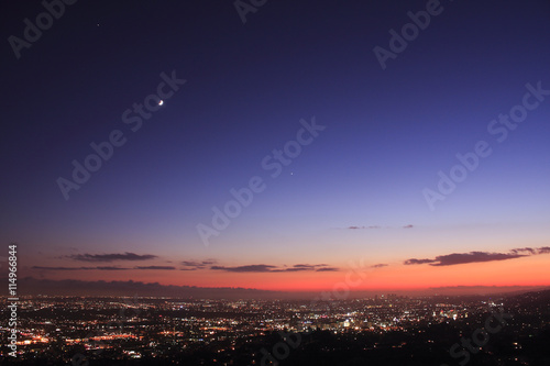 Twilight at city of Los Angeles
