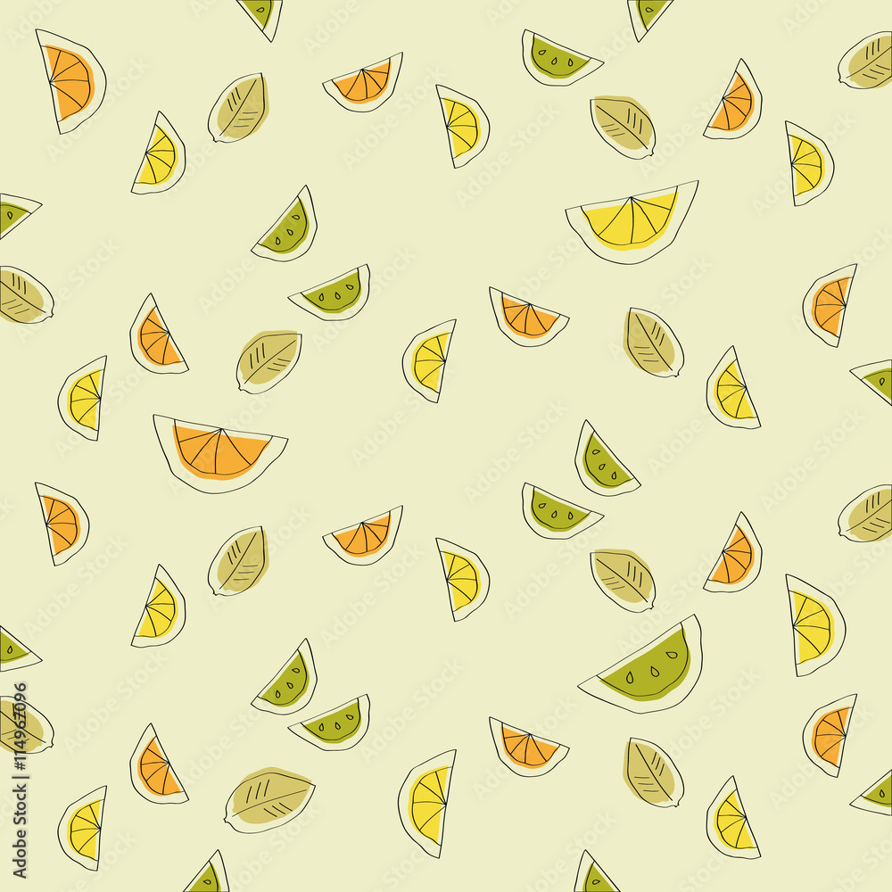 Fruits background vector