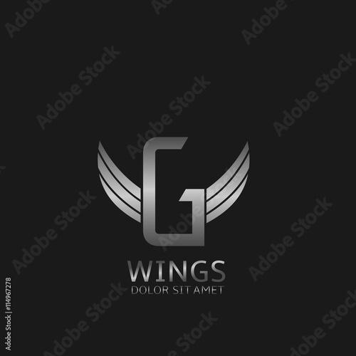 Wings G letter logo