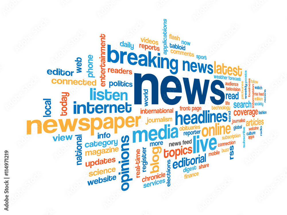 Obraz premium NEWS Vector Tag Cloud