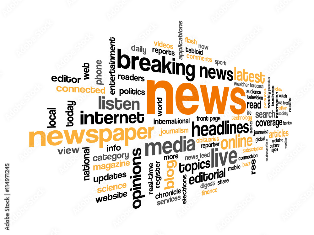 Fototapeta premium NEWS Vector Tag Cloud 