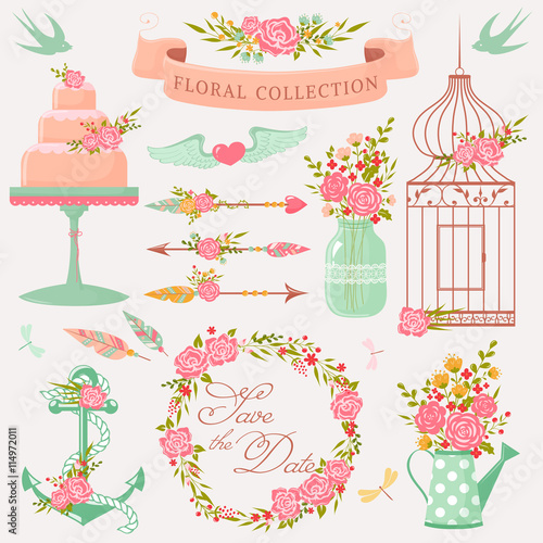 Romantic design elements.