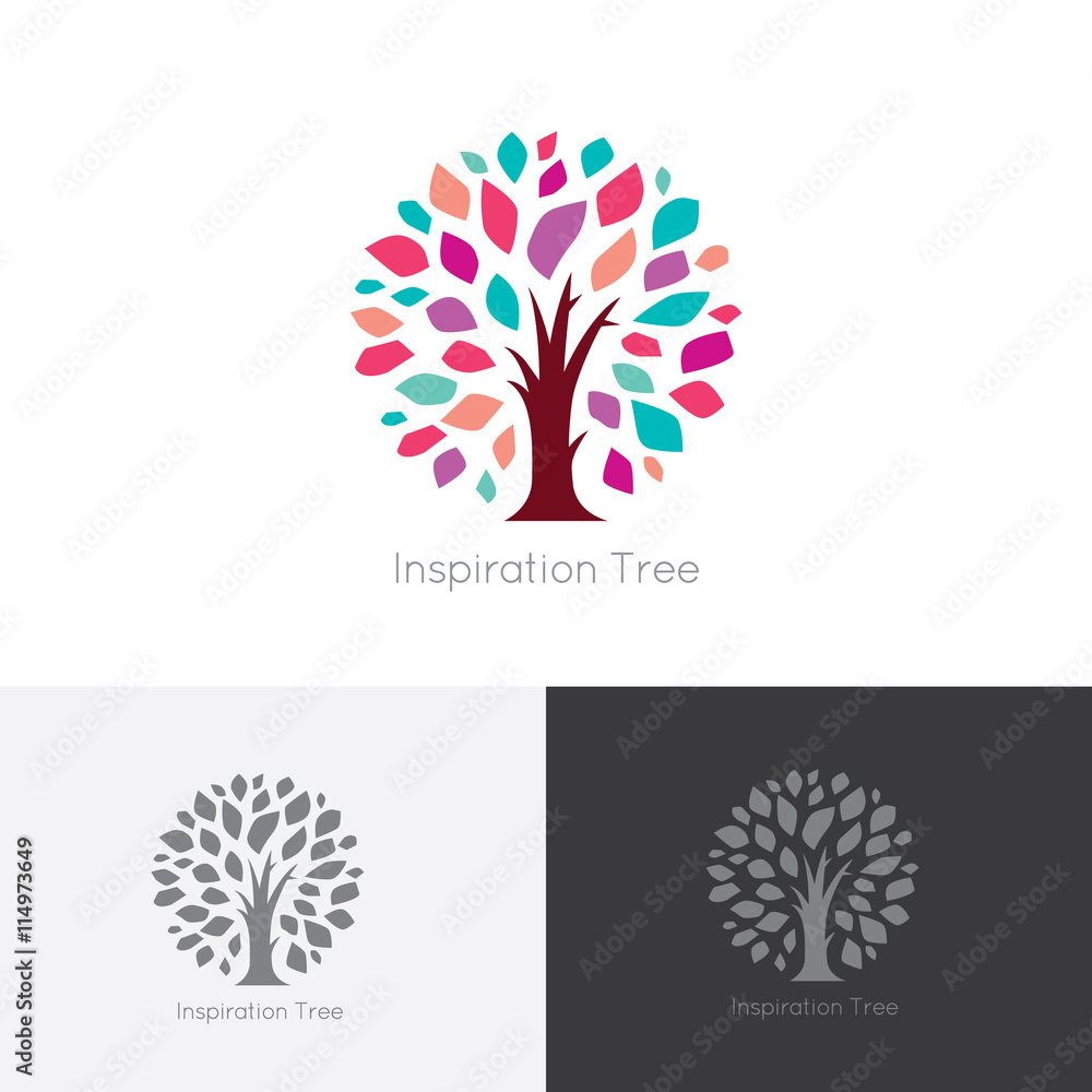 Tree logo,People care logo,eco and green identity,Brand identity design for health care and organic product.