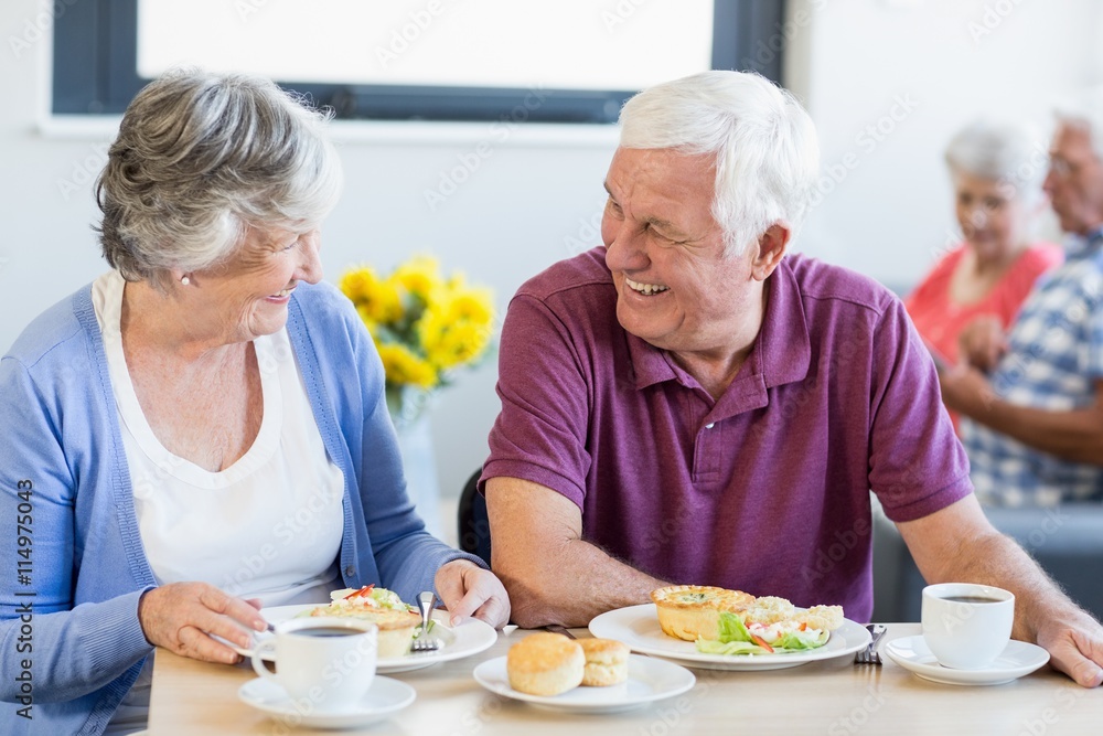 Senior couple having lunch together Senior couple having lunch together