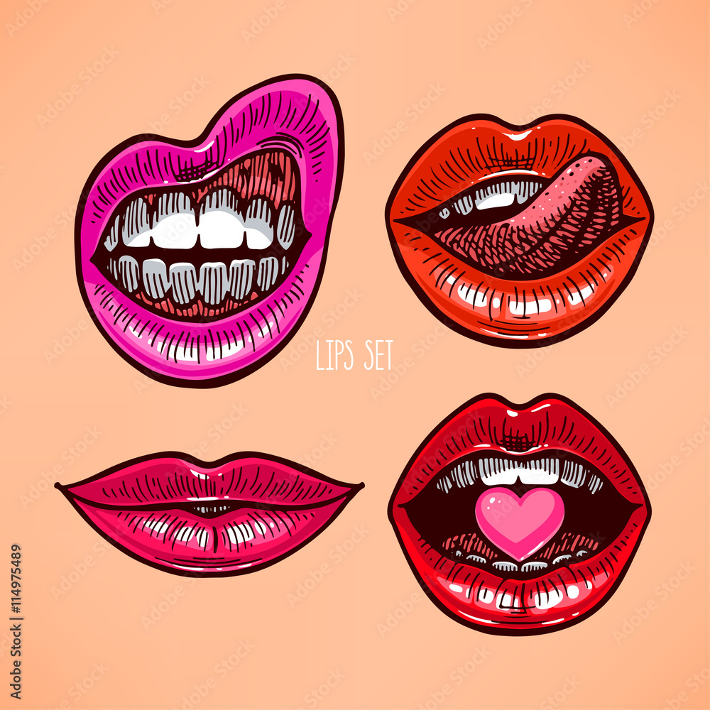 set of different lips set of different lips