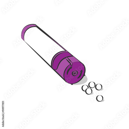 Tratamiento médico con homeopatía. Tubo homeopático