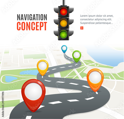 Navigation Concept. Vector