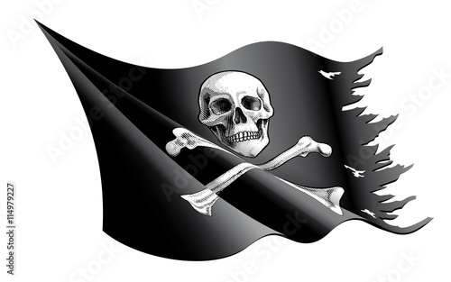 Pirate Flag with Skull and Crossbones