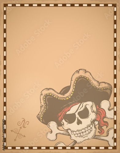Parchment with pirate thematics 1