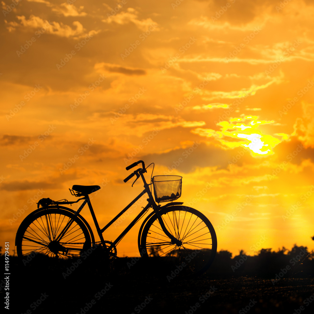 Fototapeta premium Silhouette bike