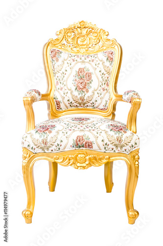 Luxurious armchair isolated on white background