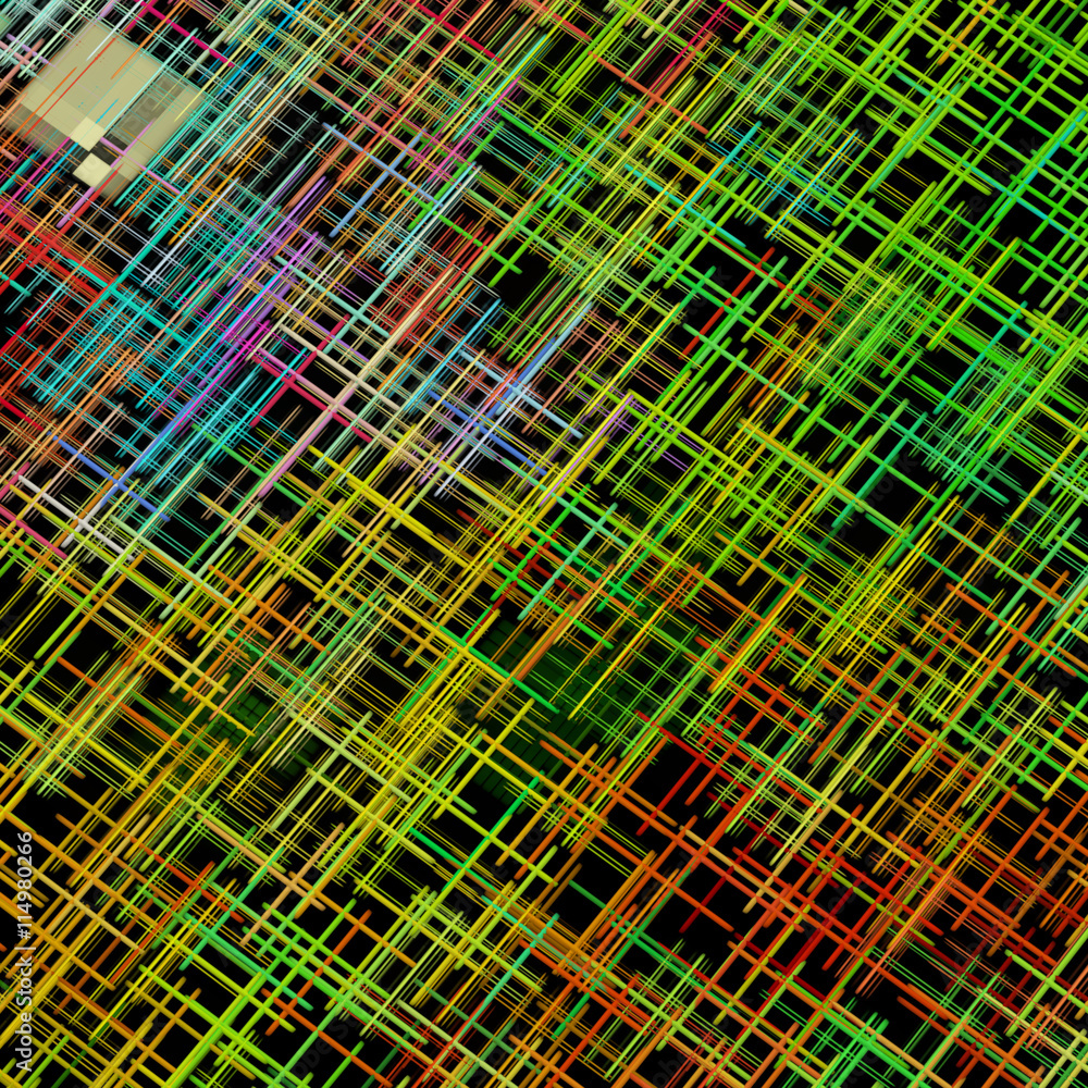 Fototapeta premium Multicolored striped and grid shape pattern as abstract backgro