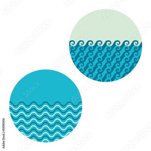 Vector wave in circle set