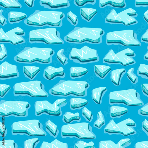 Seamless pattern with a drifting ice floe