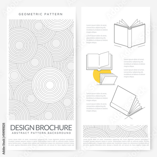 Business brochure flyer design layout template:
Graphic design brochure with geometric pattern background photo