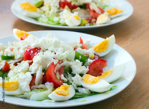 Traditional Bulgarian salad - shopska salad