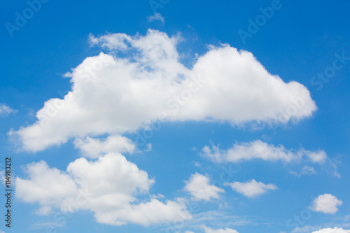 Blue sky with clouds. © piyagoon