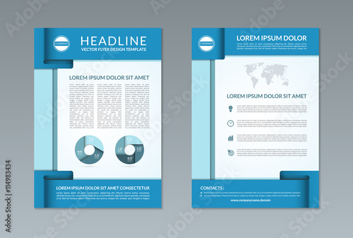 Flyer brochure design template. A4 size