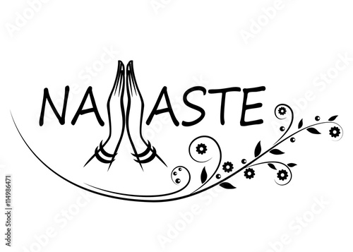 Indian greeting banner Namaste