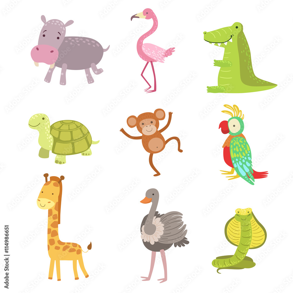 African Animals Icon Set African Animals Icon Set