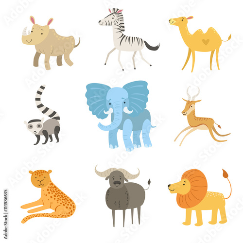 African Animals Illustration Set © topvectors