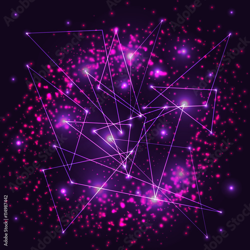 Abstract purple bright explosion. Shine explosion background. Dy © arabel0305