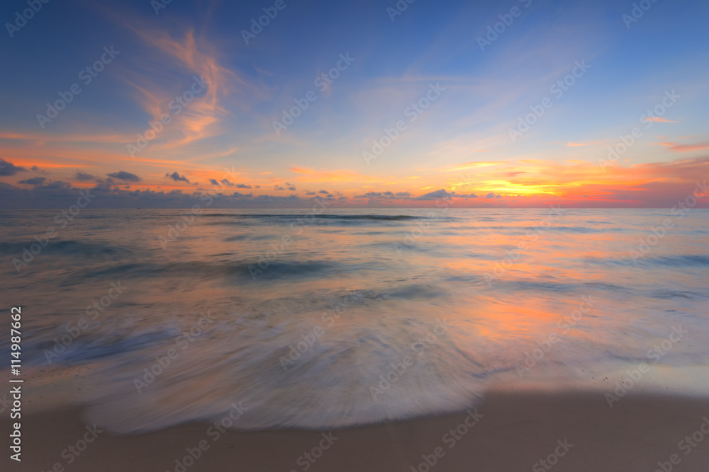 Seascape at Sunrise Scene
