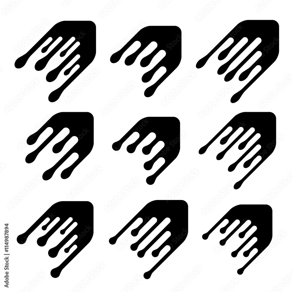 Obraz premium arrow flowing drop motion line vector
