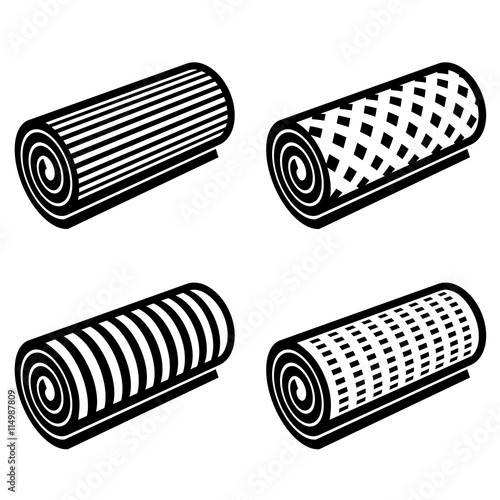roll of anything black symbol vector photo