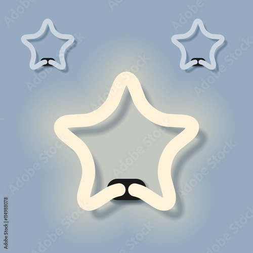 glowing neon star vector EPS10