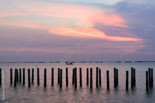 Beautiful landscape seascape sunset