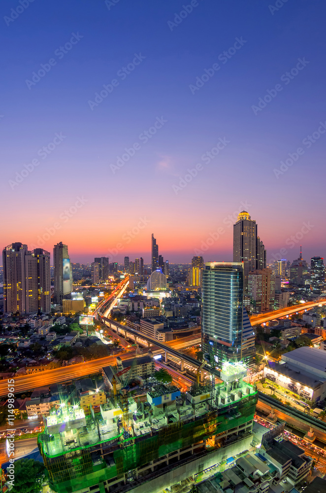 Bangkok twilight.