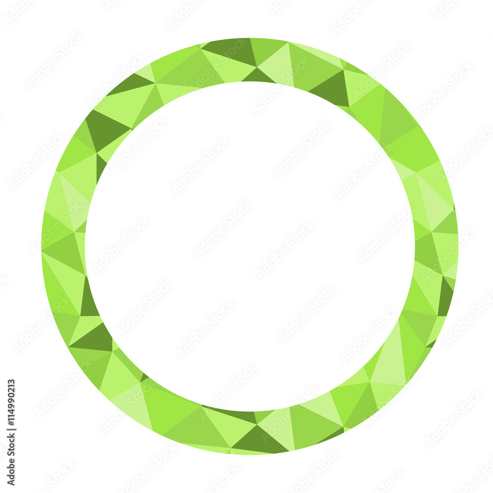 POLYGON PATTERN GREEN CIRCULAR FRAME POLYGON PATTERN GREEN CIRCULAR FRAME