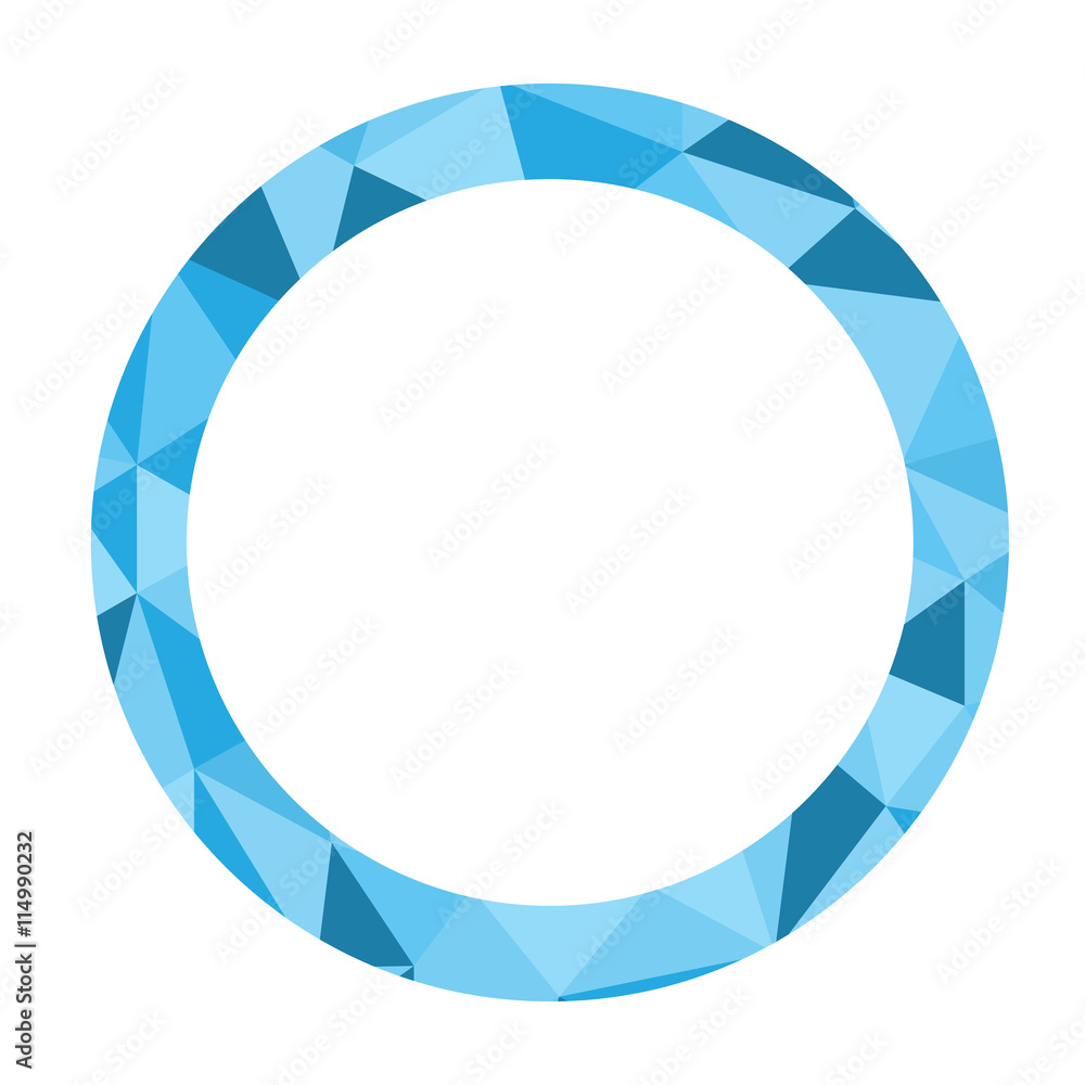 POLYGON PATTERN BLUE CIRCULAR FRAME POLYGON PATTERN BLUE CIRCULAR FRAME