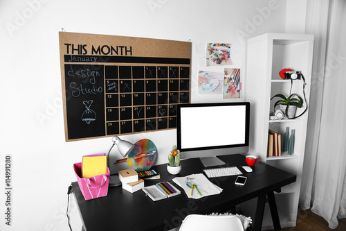 Comfortable workplace with ...