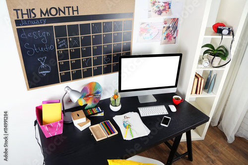 Comfortable workplace with ...